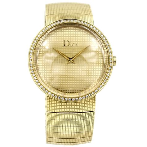 dior la d de dior watch with diamond bezel